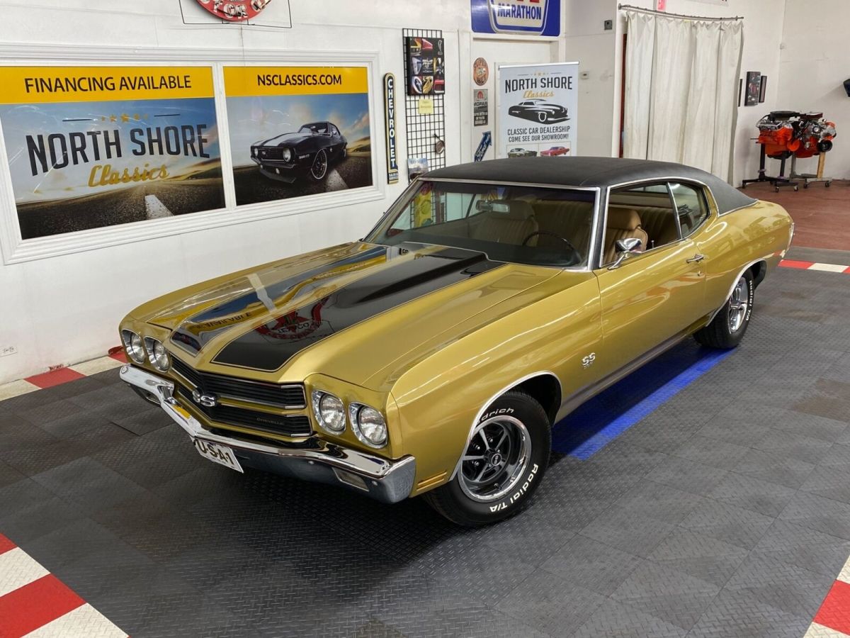 Champagne Gold Chevrolet Chevelle with 70,517 Miles available now! 1970 Chevrolet Chevelle -SUPER SPORT - L34 396 - FACTORY A/C - BUILD SHEET
