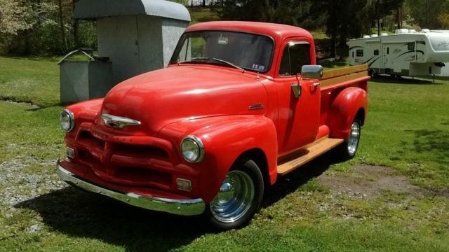 chevolet: 1954 3100 stepside red 1954 Chevrolet C/K Pickup 1500