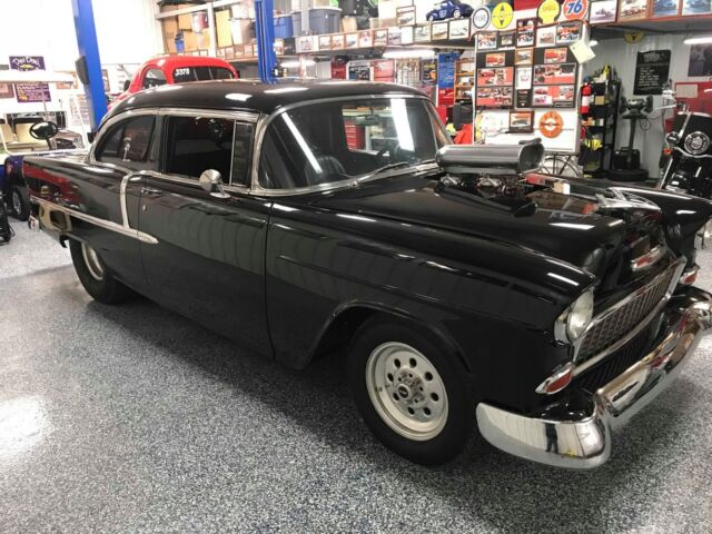 1955 Chevrolet Bel Air/150/210 -BLOWN 502 SUPERCHARGED BLACK ON BLACK-SEE VIDEO- - photo 2