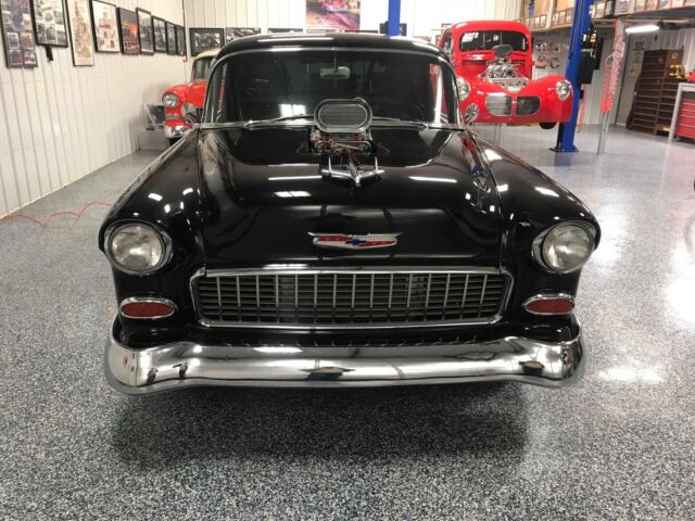 1955 Chevrolet Bel Air/150/210 -BLOWN 502 SUPERCHARGED BLACK ON BLACK-SEE VIDEO- - photo 3