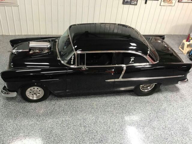 1955 Chevrolet Bel Air/150/210 -BLOWN 502 SUPERCHARGED BLACK ON BLACK-SEE VIDEO- - photo 8
