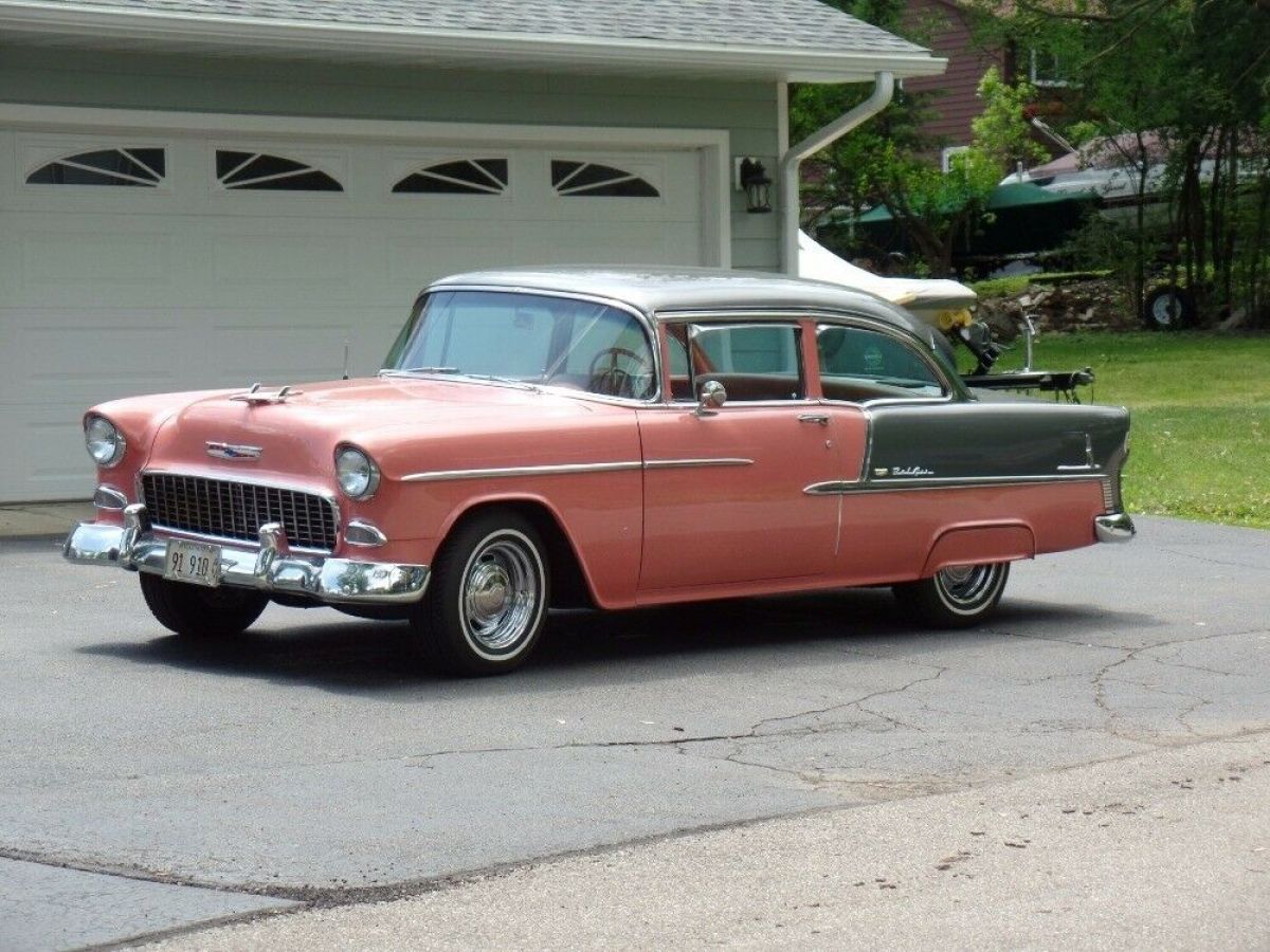Chevrolet Bel Air/150/210 Coral/Charcoal Grey with 0 Miles, for sale! 1955 Chevrolet Bel Air/150/210 Beautiful Ride- Very Classy