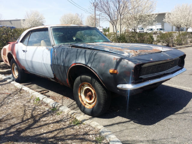 Chevrolet Camaro 1967 V8 car roller project full restoration needed 1967 Chevrolet Camaro