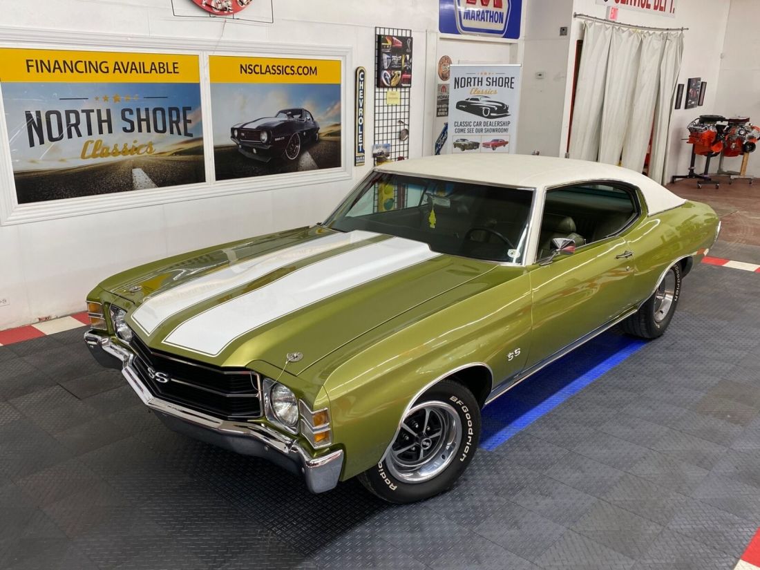 Chevrolet Chevelle Green with 57,362 Miles, for sale! 1971 Chevrolet Chevelle - NUMBERS MATCHING - SUPER SPORT TRIBUTE - GREAT C