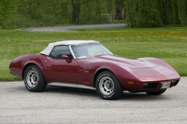 Chevrolet Corvette Burgundy/Maroon with 64,000 Miles, for sale! 1975 Chevrolet Corvette -PRICE DROP-ORIGINAL- 350/350 V8 AUTOMATIC CONVERT