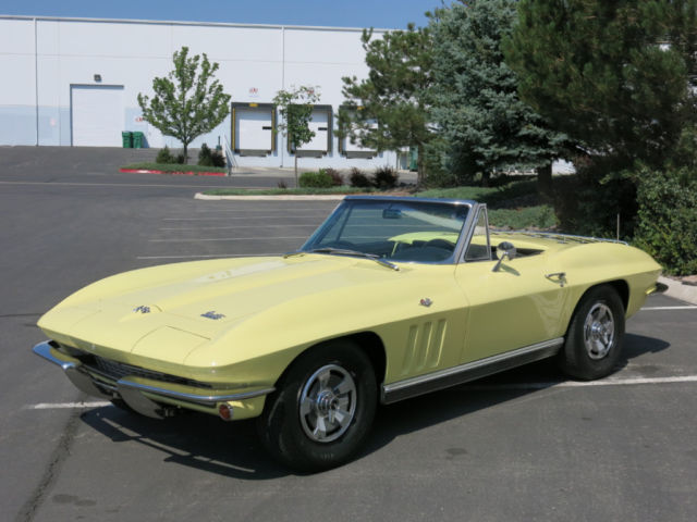 Chevrolet Corvette Yellow with 75,052 Miles, for sale! 1966 Chevrolet Corvette Roadster