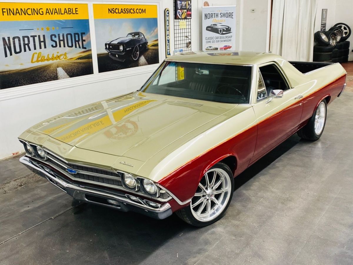Chevrolet El Camino Red / Champagne with 67,949 Miles, for sale! 1969 Chevrolet El Camino - MILD CUSTOM - TWO TONE PAINT - FACTORY A/C -