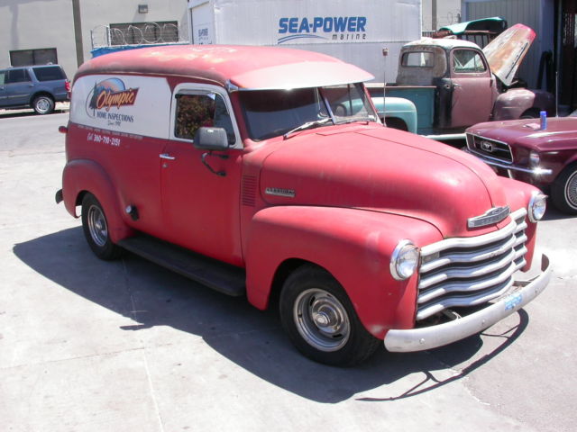 CHEVY 3100 SHORT WHEELBASE HALF TON V8 PANEL 1951 Chevrolet Other Pickups BLACK