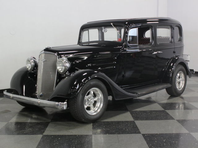CHEVY 350 V8 W/ AUTO TRANS, COLD A/C, ALL STEEL, FRONT DISC BRAKES, PWR STEERING 1935 Chevrolet Standard Sedan