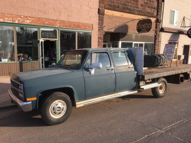 Chevy 3500 1ton Crew Cab Flat Bed Auto 5.7L ETB 110,000 Arizona Military in Wi 1991 Chevrolet Cheyenne