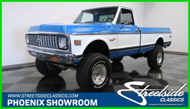 Chevy 4x4 K20 C10 Auto Restored Classic Vintage Collector Lifted Blue Four Upgra 1971 Chevrolet 3/4 Ton Pickup
