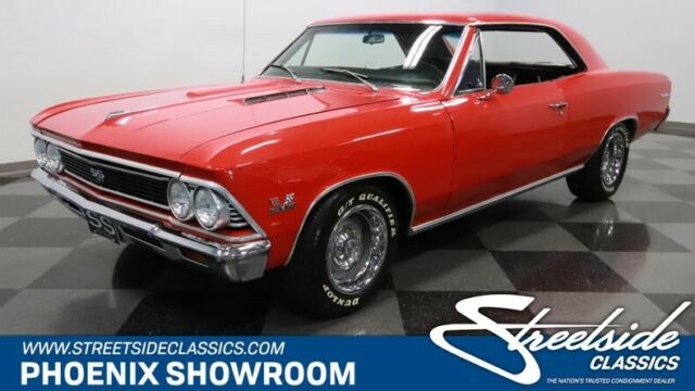 Chevy BBC V8 Manual Muscle Classic Vintage Collector Red Black Tribute Sport Sup 1966 Chevrolet Chevelle Malibu