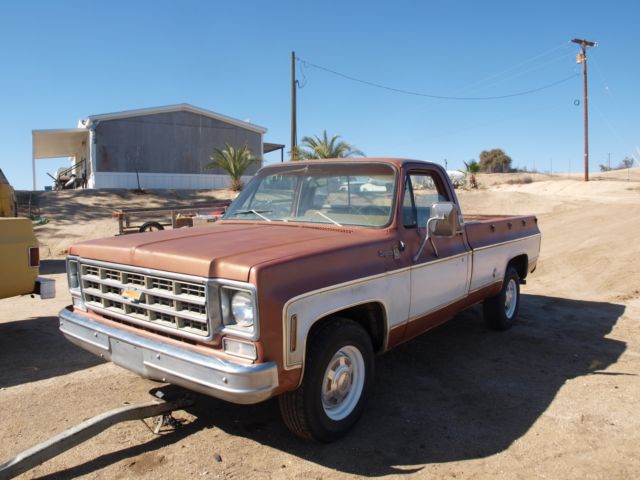 chevy c20 solid rust free ca. truck straight body original paint 1977 Chevrolet C-10 cheyanne