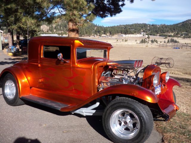 Chevy Hotrod -Georgeous Candy Tangerine with Red flames 1928 Chevrolet Other