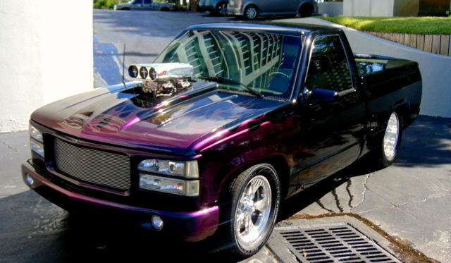 CHEVY PRO STREET TRUCK & AC 671 SBC SUPERCHARGER 700R4 FABBED 9" REAR BACK HALF 1993 Chevrolet Silverado 1500 C10 C/K OTHER SIERRA 1500 SUPERCHARGED TRUCK C15