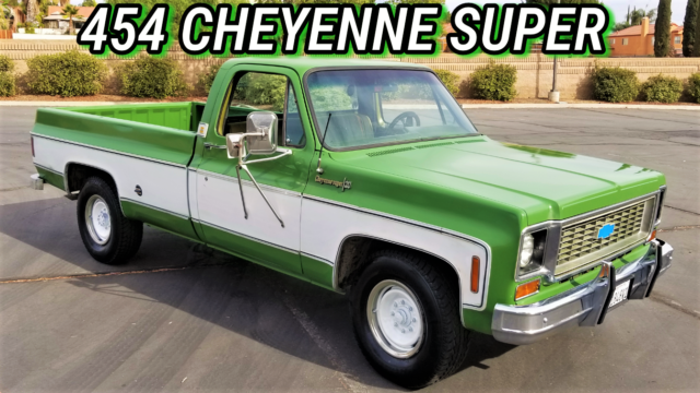 CHEYENNE SUPER BIG BLOCK 2 TONE PAINT SUPER CLEAN RUNS DRIVES NO RUST C20 1973 Chevrolet C-10 SUPER CHEYENNE 454 BIG BLOCK WOOD BED C20