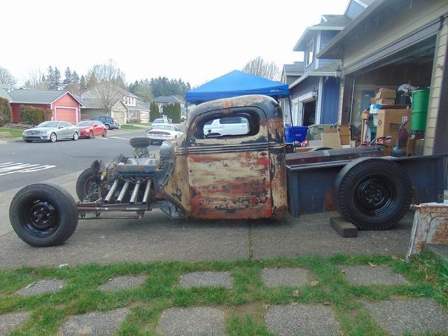Chopped 1938 Ford Pickup Rat Rod Hot 1938 Other Makes Low Boy