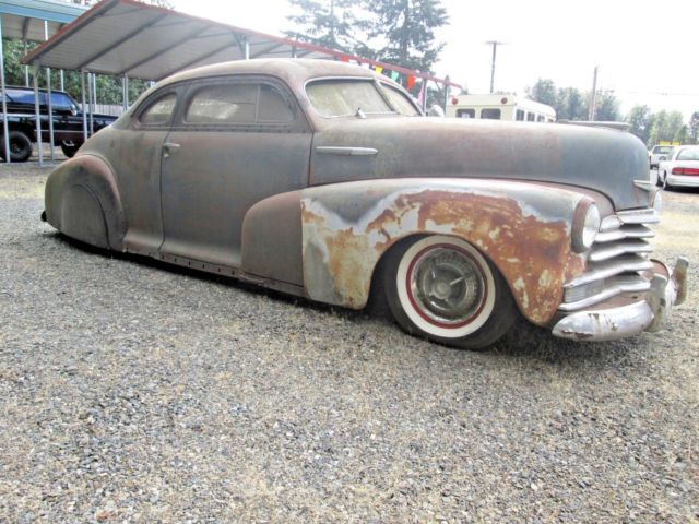 Chopped 1948 Chevy Coupe Rat Rod Taildragger Lowrider Barn Find Runs! No Reserve 1948 Chevrolet Fleetmaster Coupe