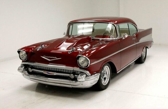 Chromed 383ci Stroker/Red 2 Stage Pristine Paint/Custom Austrian Leather/Awesome 1957 Chevrolet Bel Air/150/210