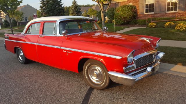 Classic 1956 Chrysler New Yorker Red 4 door 440 7.2L has lots of chrome 1956 Chrysler New Yorker