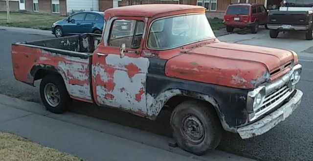 Classic 1960 F100 Ford Pickup w/ wrap-around window 1960 Ford F-100
