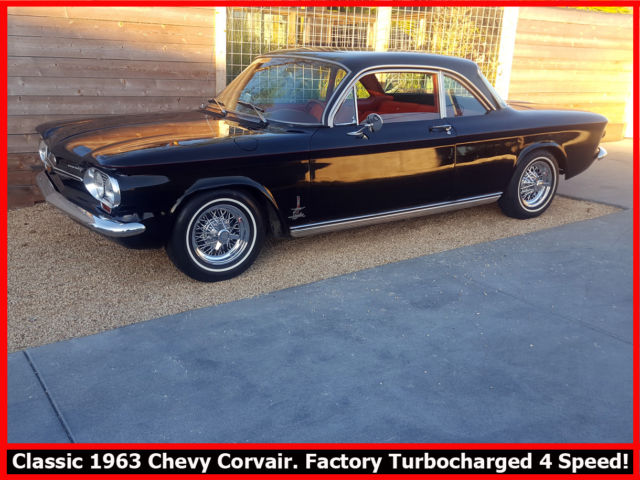 CLASSIC 1963 CHEVROLET CORVAIR 900 MONZA FACTORY TURBOCHARGED 4 SPEED COUPE! 1963 Chevrolet Corvair