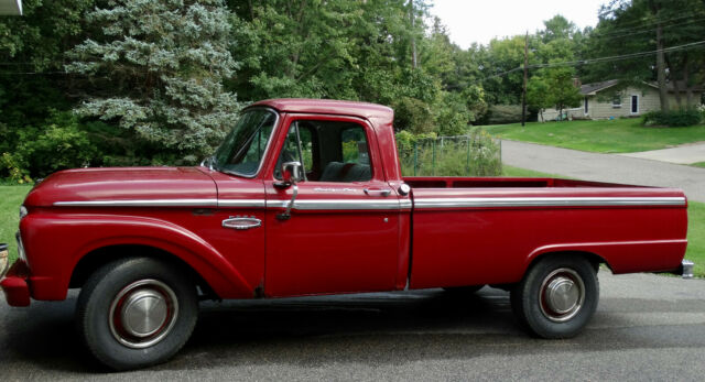 Classic 1966 Ford F250 Custom Cab Camper Special Original Red Paint 1966 Ford F-250