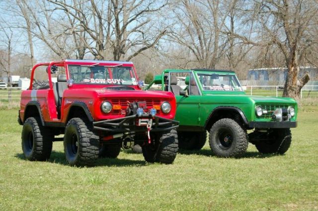 Classic 1973 Ford Bronco Everyday Driver Vintage Red Topless 1973 Ford Bronco