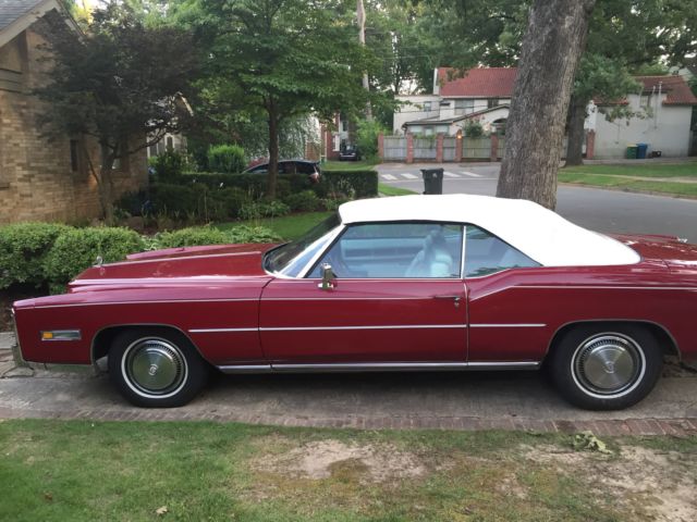Classic 1975 Cadillac Eldorado Convertible Red with 49,650 original miles! 1975 Cadillac Eldorado
