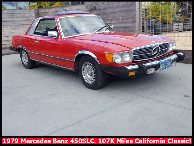 CLASSIC 1979 MERCEDES BENZ 450SLC! BLUE LICENSE PLATE CALIF. CAR 107K MILES! 1979 Mercedes-Benz 400-Series 450SLC