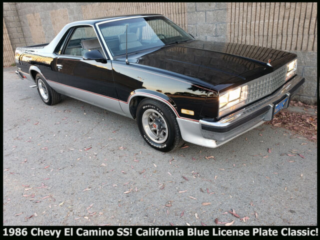 CLASSIC 1986 CHEVROLET EL CAMINO SS PICKUP! BLUE LICENSE PLATE CALIFORNIA CAR! 1986 Chevrolet El Camino SS