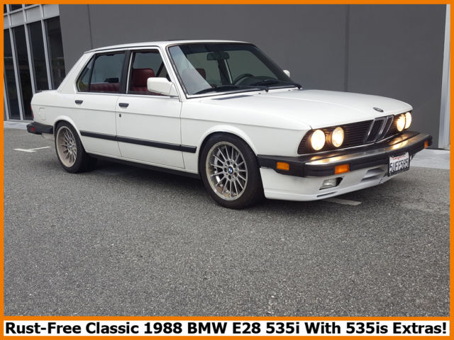 CLASSIC 1988 BMW 535I! 99.9% RUST-FREE CALIFORNIA E28 WITH 535IS EXTRAS! 1988 BMW 5-Series 535IS