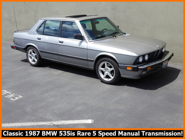 CLASSIC 19887 BMW E28 535IS! RARE 5 SPEED MANUAL CALIFORNIA CAR! LOW RESERVE! 1987 BMW 5-Series 535IS