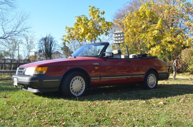 Classic 1989 SAAB 900 TURBO - RED CONVERTIBLE - GOOD RUNNING CONDITION 1989 Saab 900
