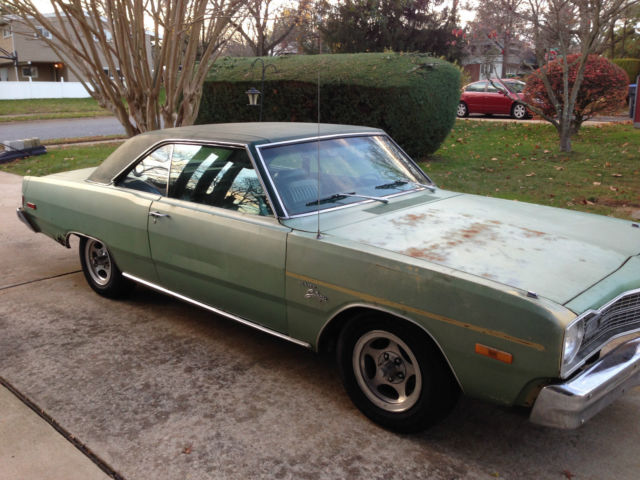 Classic '74 Dodge Dart Swinger Green 318 V8 2 Door Coupe Automatic Muscle Car 1974 Dodge Dart Swinger