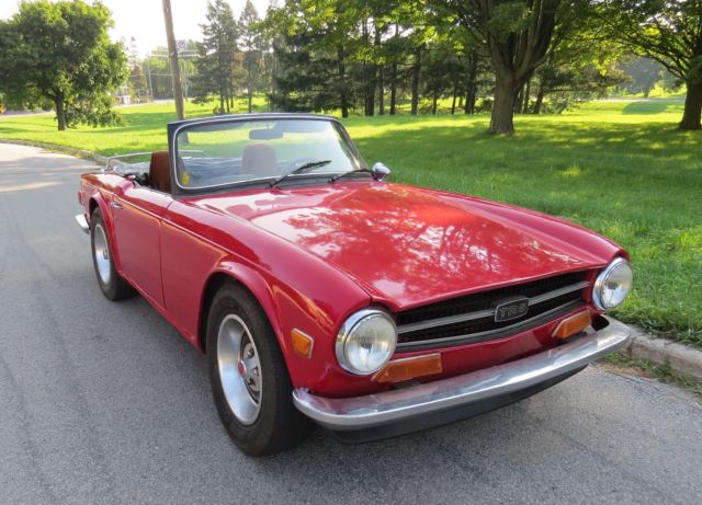 Classic British 1973 TR6 Matching numbers, original survivor: Overdrive Petronix 1973 Triumph TR-6
