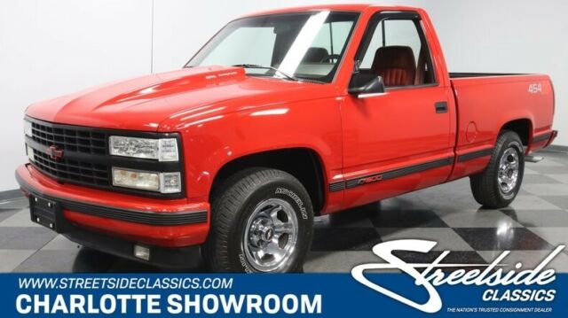 classic chevy bbc sports truck red cloth interior pickup 1993 Chevrolet Silverado 1500 454 SS