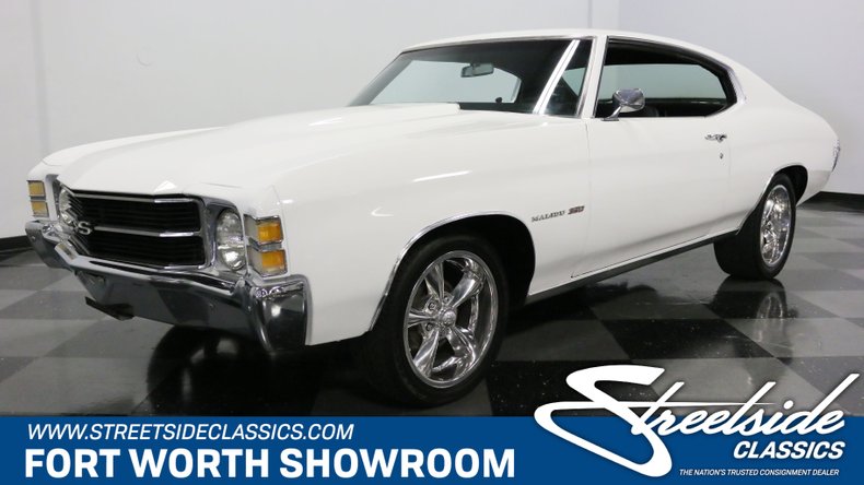 Classic Chevy Muscle Car, Matching Numbers 350 V8, Auto, A/C, White, Great Cruis 1971 Chevrolet Chevelle Malibu