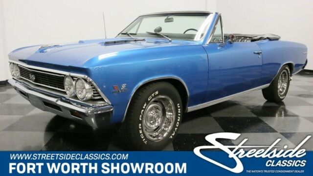 classic chevy ss 396 big block manual muscle car blue convertible 1966 Chevrolet Chevelle SS 396