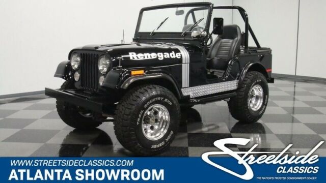 classic chrome vintage mopar cj5 4x4 jeep 350 v8 manual transmission black 1973 Jeep CJ --