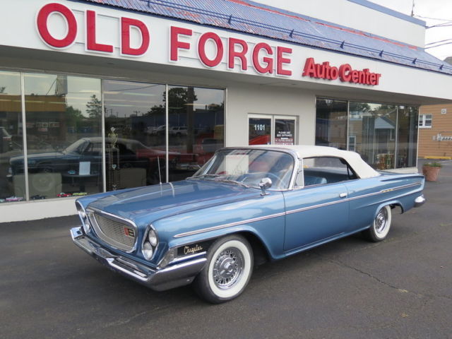 Classic Convertible Wire Wheels V8 Automatic Collectible 1962 Chrysler Newport