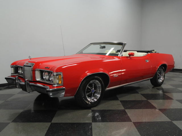 CLASSIC RED RAGTOP, 351 CLEV. V8, AUTO, A/C, PWR STEER/FRONT DISCS, TRUE XR7! 1973 Mercury Cougar XR7