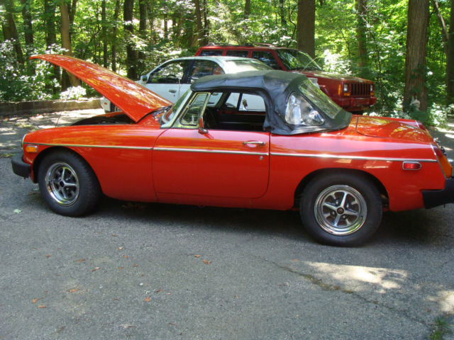 Classic Red/Orange 1974 1/2 MGB Convertible 1.8 liter restored 1974 MG MGB MGB