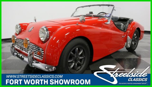 classic vintage british sports car convertible red 4 speed restored 1960 Used 1960 Triumph TR3