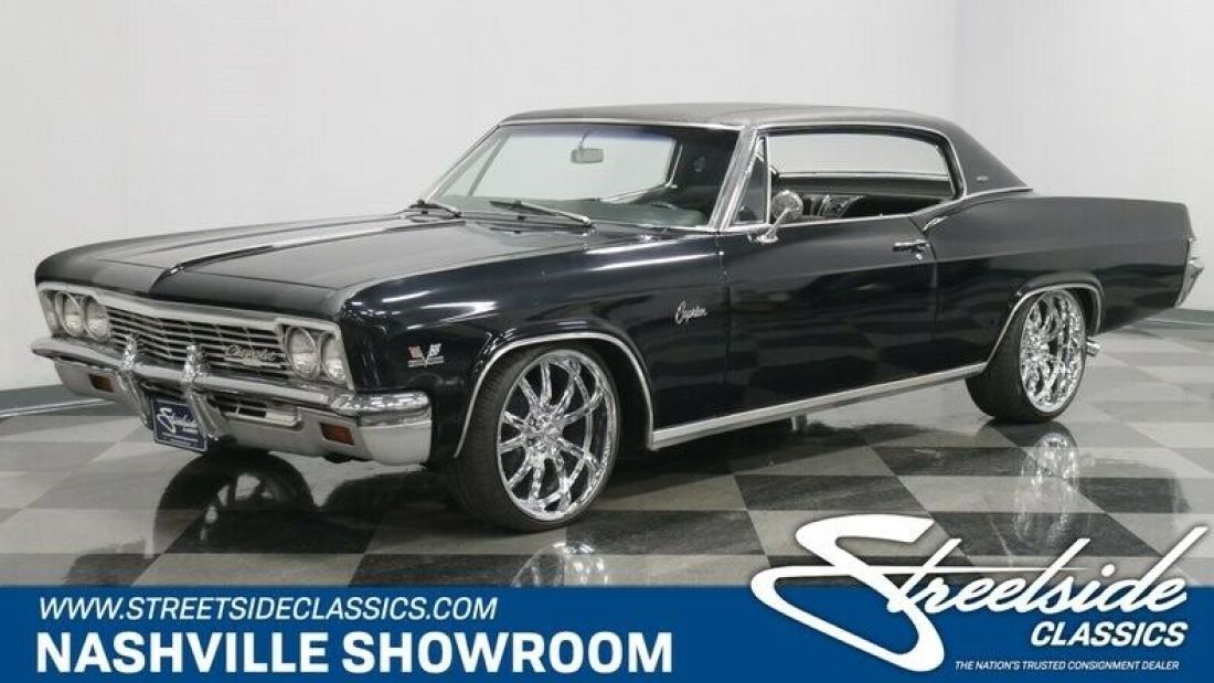 Classic vintage Chevy big block triple black 1966 Chevrolet Caprice 402