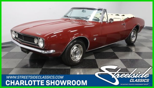 classic vintage chevy camero chrome red white convert drop top sbc small block 1967 Chevrolet Camaro Convertible