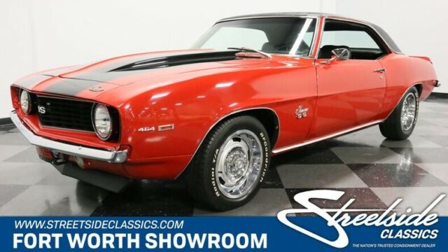 classic vintage chevy muscle car 1st gen big block 454 v8 auto red 1969 Chevrolet Camaro SS Tribute