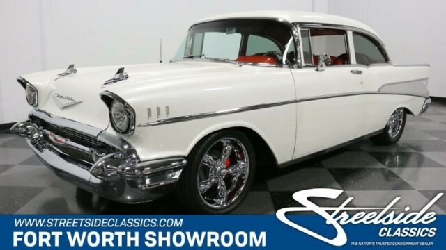 classic vintage chevy restomod zz4 350 v8 auto air leather custom white 1957 Chevrolet Bel Air/150/210 Restomod