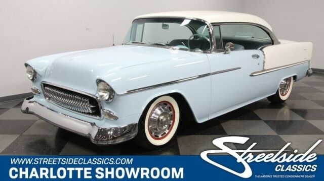 classic vintage chevy tri 5 bel air chrome hardtop dual quad Edelbrock 1955 Chevrolet Bel Air/150/210 --