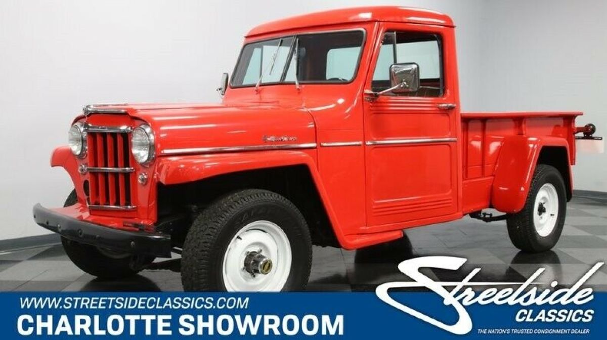 classic vintage chrome 4 wheel drive truck restored 1959 Willys Pickup 4X4